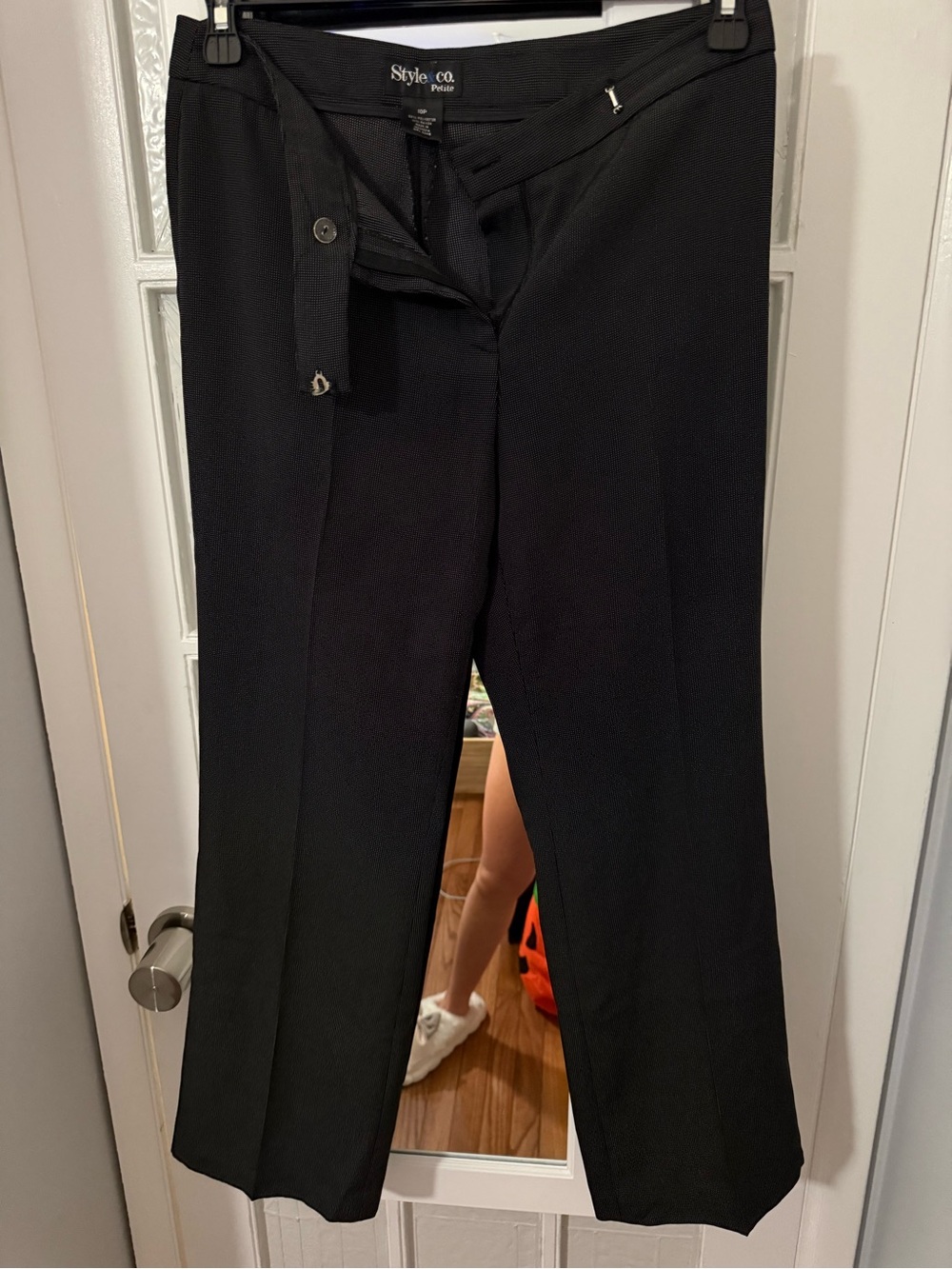 Style & Co. Black Straight-Leg Dress Trousers